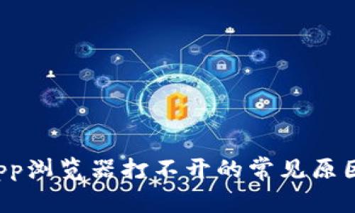 tpWalletdapp浏览器打不开的常见原因及解决方案