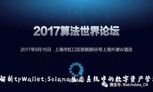  深度解析tpWallet：Solana生态系统中的数字资产管理利器